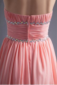 Chiffon Strapless Short Dress with Sequins