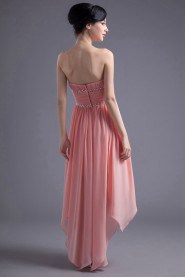 Chiffon Strapless Short Dress with Sequins