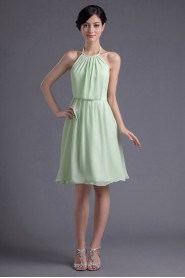 Chiffon Halter Short Dress