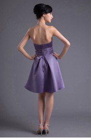 Satin Sweetheart Knee Length Dress