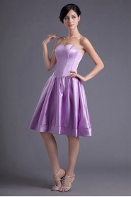 Satin Sweetheart Knee Length Dress