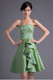 Taffeta Sweetheart Knee Length Dress