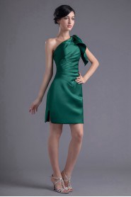 Satin Asymmetrical Sheath Dress