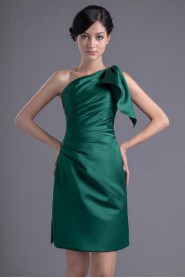 Satin Asymmetrical Sheath Dress