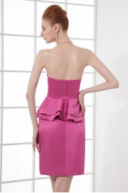 Satin Strapless Sheath Dress