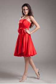 Satin Knee Length Dress