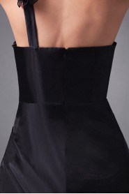 Organza One Shoulder Short A Line Dress with Embroidery