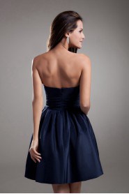 Taffeta Strapless Short Dress