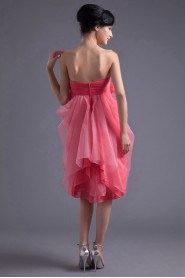 Chiffon Sweetheart Short Dress with Hand-made Flower