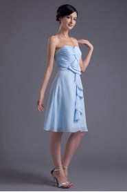 Chiffon Sweetheart Knee Length Dress