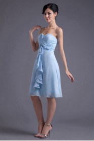 Chiffon Sweetheart Knee Length Dress