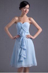 Chiffon Sweetheart Knee Length Dress