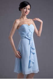 Chiffon Sweetheart Knee Length Dress