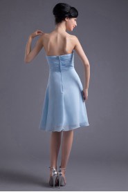 Chiffon Sweetheart Knee Length Dress