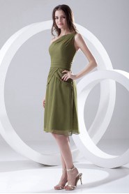 Chiffon Asymmetrical Short Dress