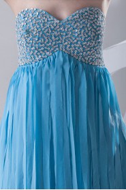 Chiffon Sweetheart Short Dress with Sequins