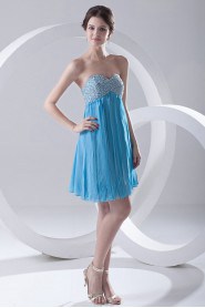 Chiffon Sweetheart Short Dress with Sequins