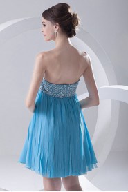 Chiffon Sweetheart Short Dress with Sequins