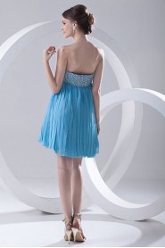 Chiffon Sweetheart Short Dress with Sequins