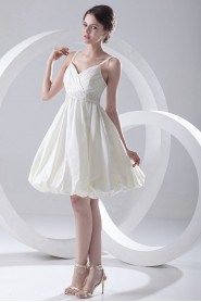 Satin A Line Short Dress with Sash