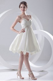 Satin A Line Short Dress with Sash