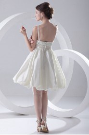 Satin A Line Short Dress with Sash