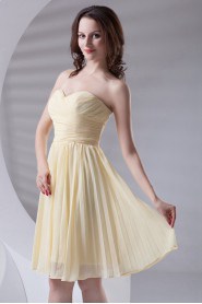 Chiffon Sweetheart Knee Length Dress