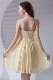 Chiffon Sweetheart Knee Length Dress