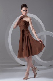 Chiffon Asymmetrical Short Dress