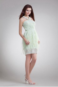 Chiffon Straps Short Dress