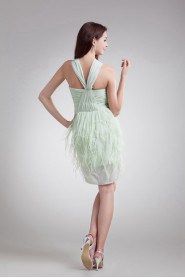 Chiffon Straps Short Dress