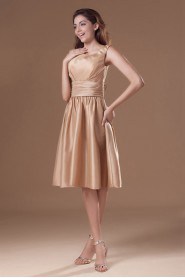 Taffeta Scoop Knee Length Dress