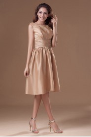 Taffeta Scoop Knee Length Dress