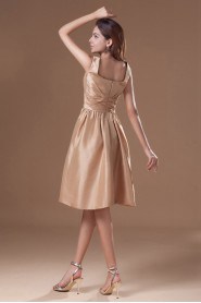 Taffeta Scoop Knee Length Dress