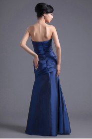 Taffeta Strapless A Line Dress with Directionally Ruched Bodice