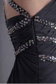 Chiffon Asymmetrical Sheath Ankle-Length Dress with Sequins