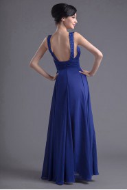 Chiffon Jewel A Line Dress with Sash