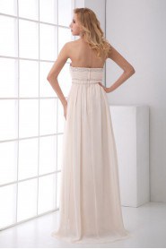 Chiffon Strapless A Line Ankle-Length Dress with Sequins