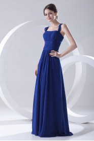 Chiffon Strapless Floor Length Dress