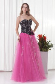 Satin and Net Sweetheart Ball Gown with Embroidered and Jacket