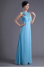 Chiffon Jewel Column Dress