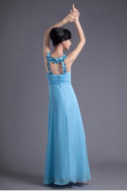 Chiffon Jewel Column Dress