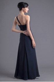 Chiffon One Shoulder Column Dress