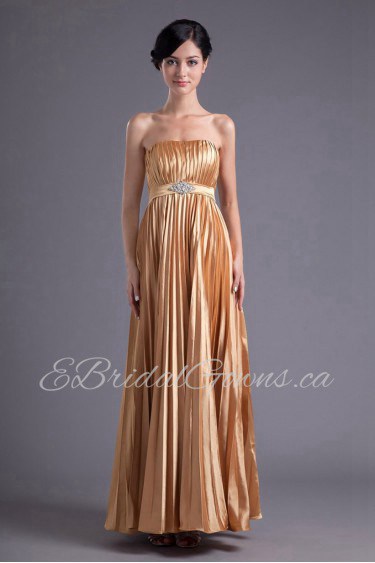 Satin Strapless Empire Dress