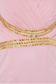 Chiffon Sweetheart Column Dress with Sequins