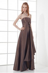 Taffeta Strapless Sheath Bow Dress