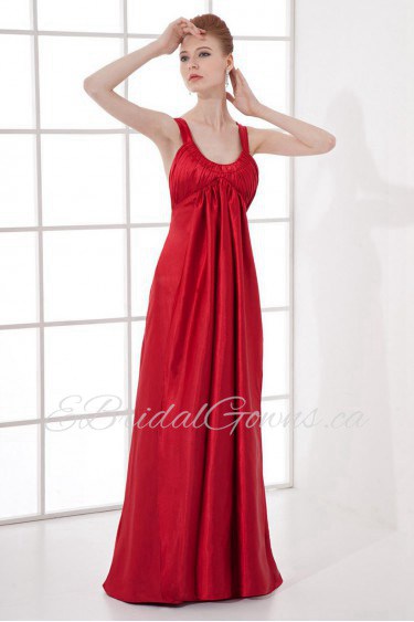 Satin Scoop Column Dress