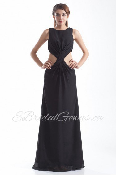 Chiffon Jewel Column Dress