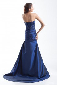 Taffeta Strapless Sheath Dress with Embroidery