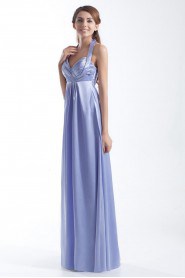 Satin Halter Empire Dress